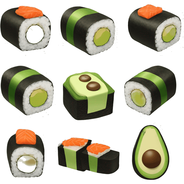 Avocado maki sushi emoji