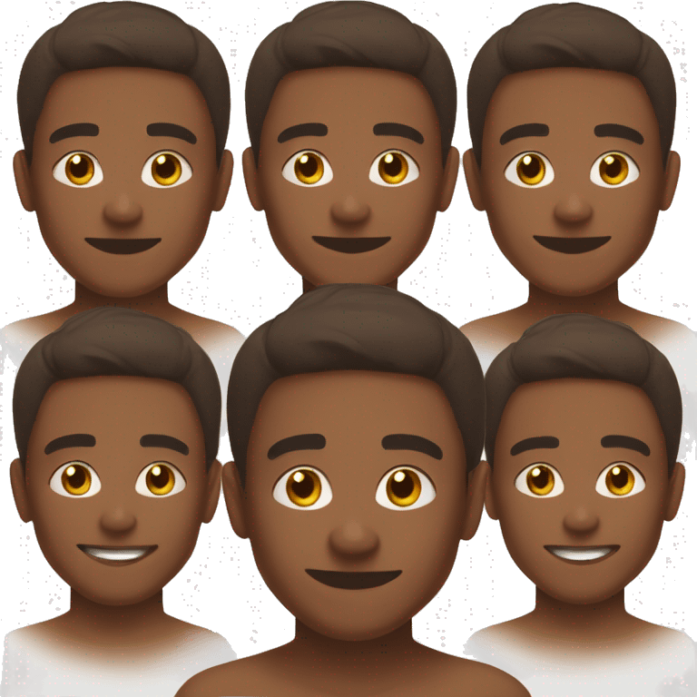 Brown skin boy cosmetic skin care face mask relaxed  emoji