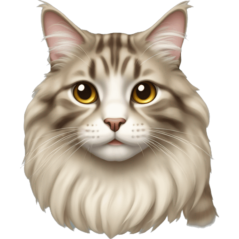 Main coon cat cream colered emoji