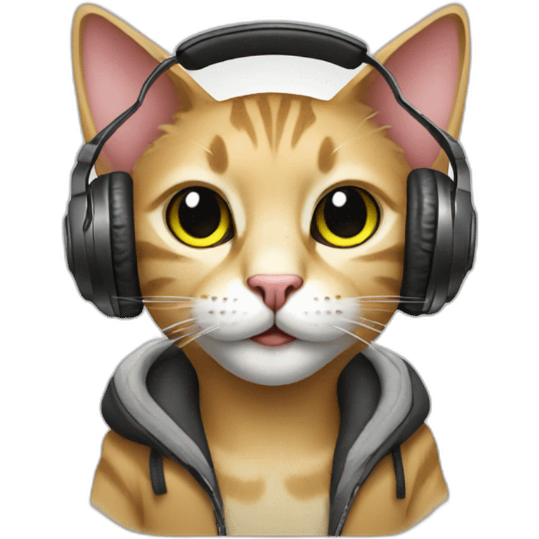 cat dj emoji