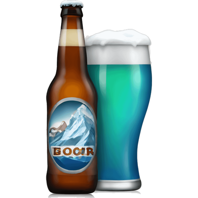 beer with Glacier emoji