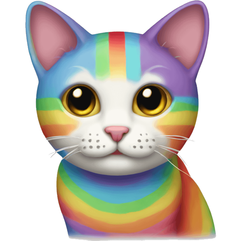 rainbow stripe cat emoji