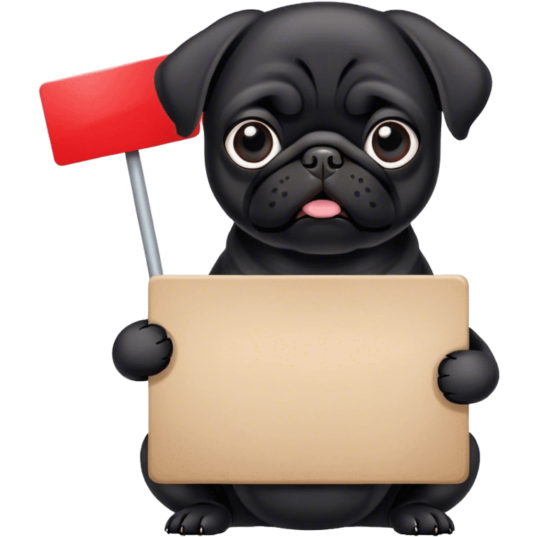 Black pug protests  emoji