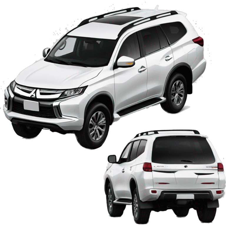 todoterreno mitsubishi montero blanco lateral emoji