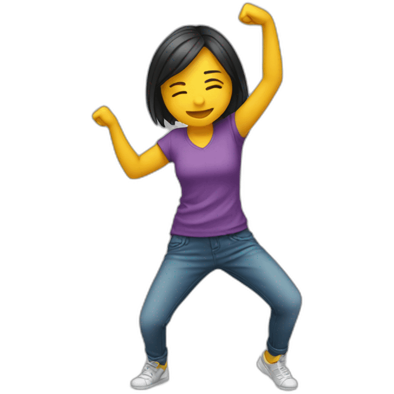 Girl dabbing  emoji