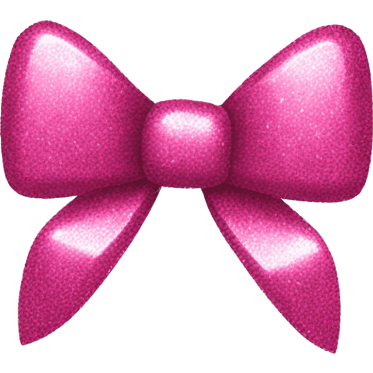 Glitter pink bow emoji