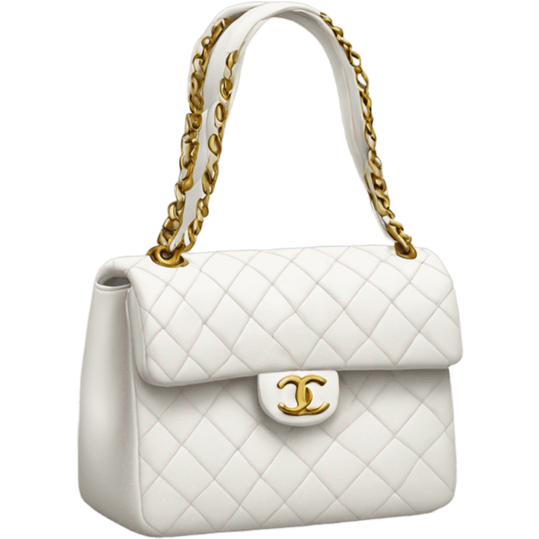 White Chanel bag emoji