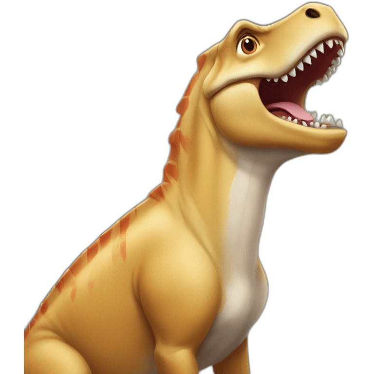 Dinosaure sur un chien emoji