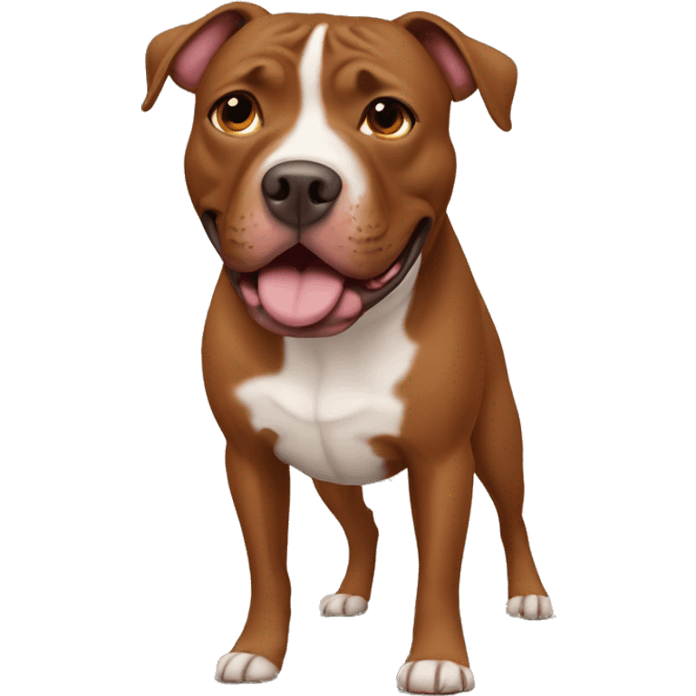 brown pit bull dog emoji