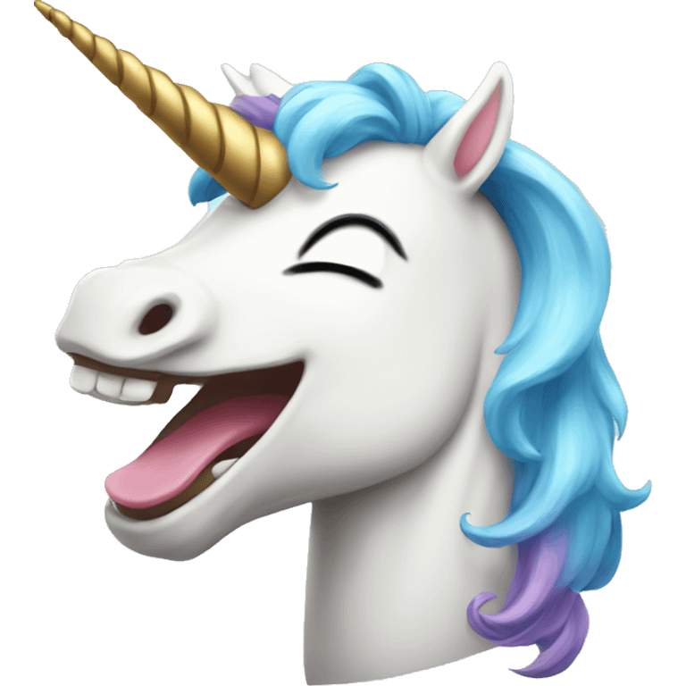 Laughing unicorn  emoji