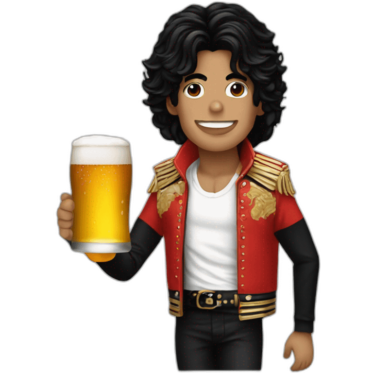 Michael Jackson drink a beer emoji