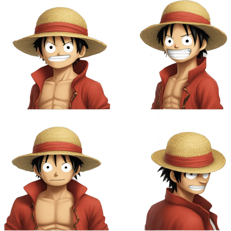 Luffy avec le one piece emoji