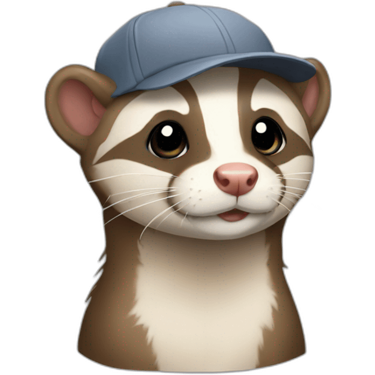 Ferret with backwards cap  emoji