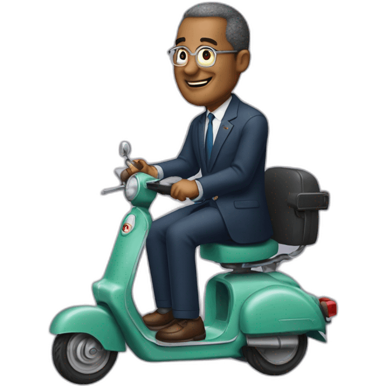 Le président Azali avec un scooter  emoji