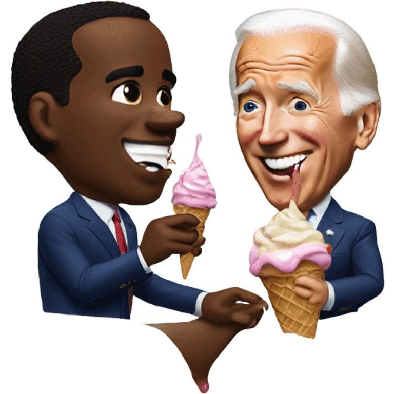 diddy eating ice cream with joe biden emoji