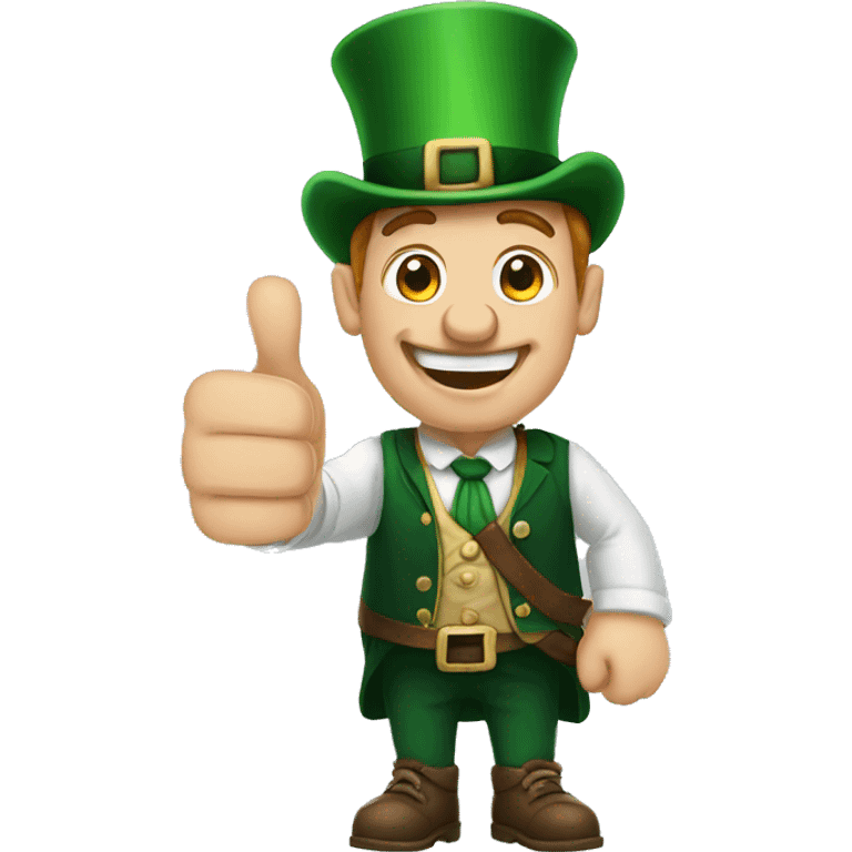 Irishman shows thumbs up emoji