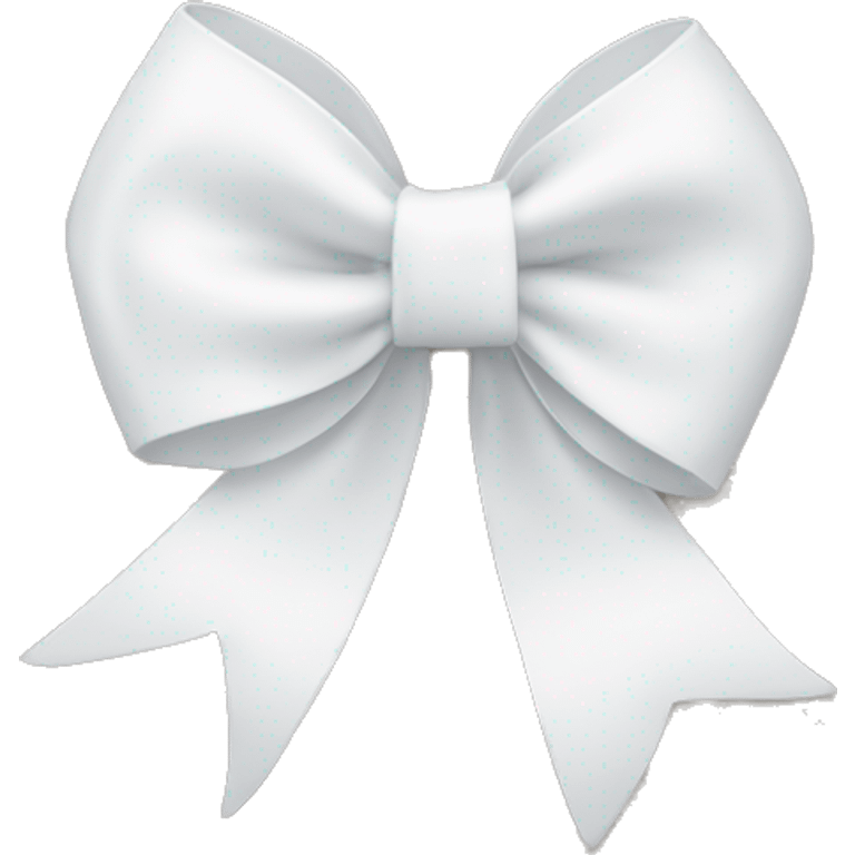 White bow on white bow emoji