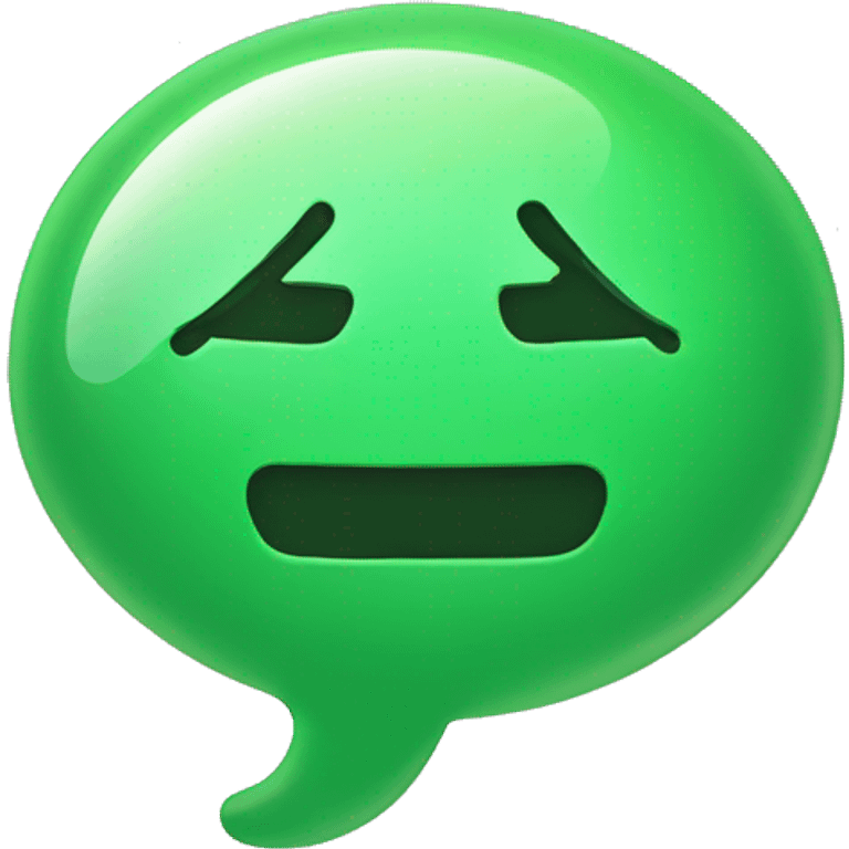 green chat bubble with a smiley face emoji