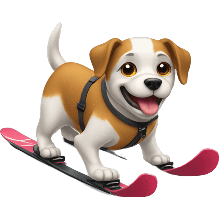 Dog skiing emoji