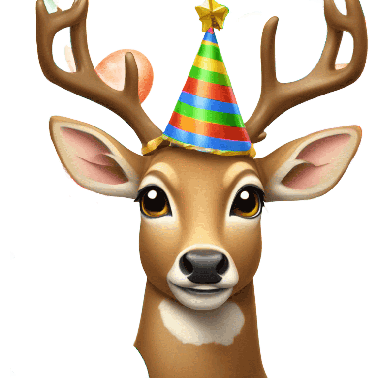 Buck deer saying happy birthday  emoji