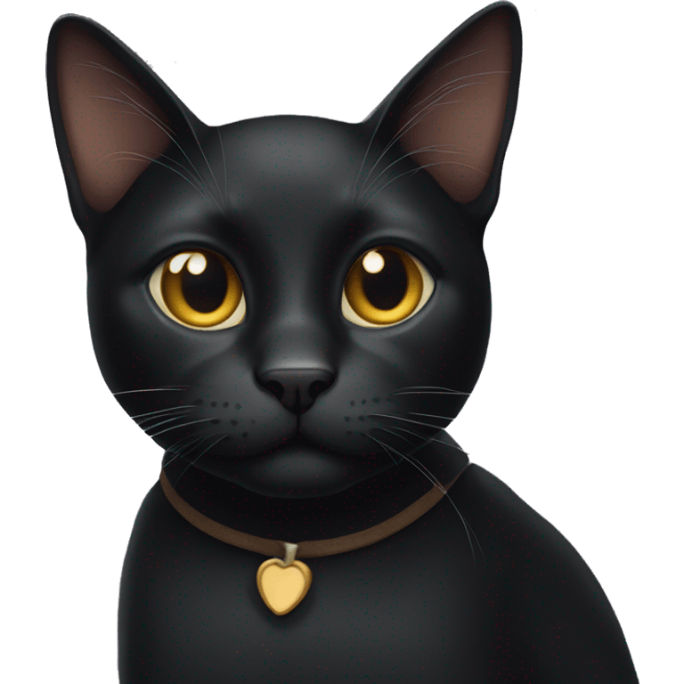 black cat with whiskers emoji