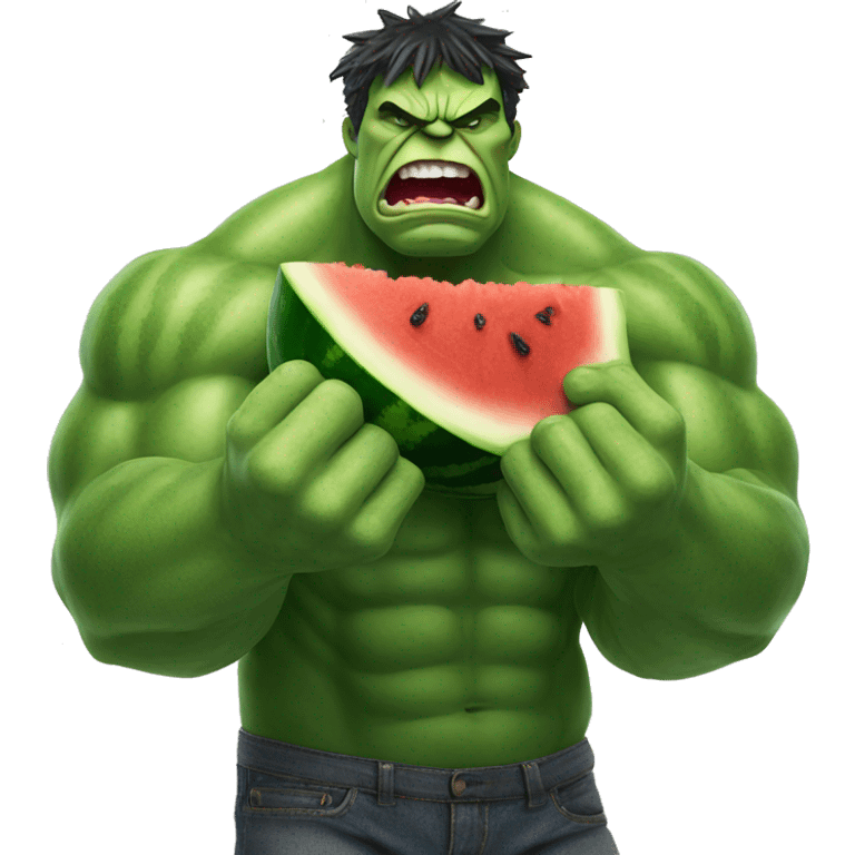 watermelon angry hulk emoji