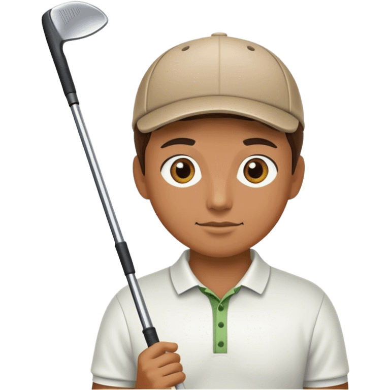 Golf player with golf club emoji