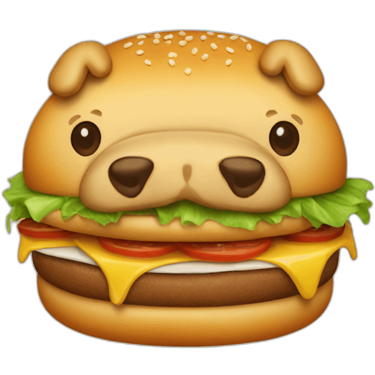 dog hamburger emoji