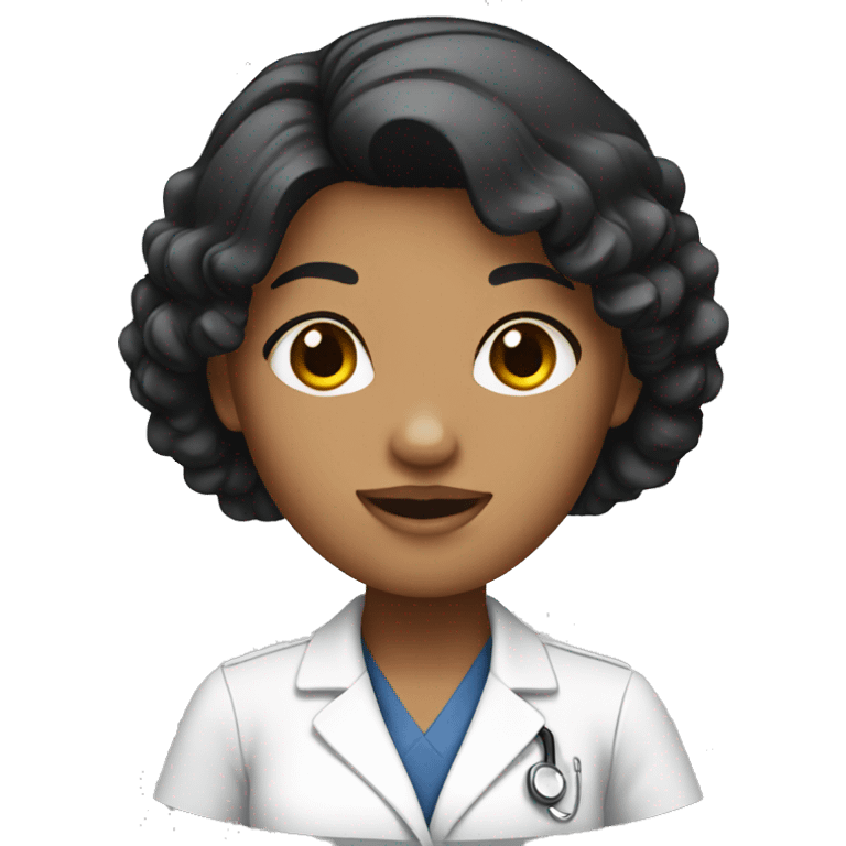 nurse with black hair emoji