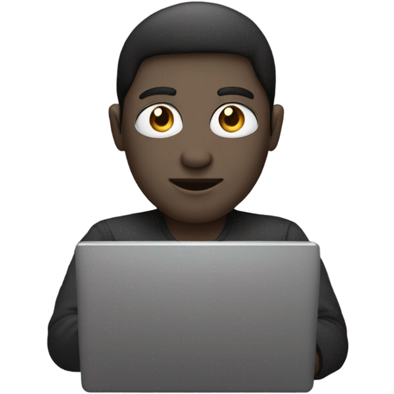 a person using laptop from front emoji