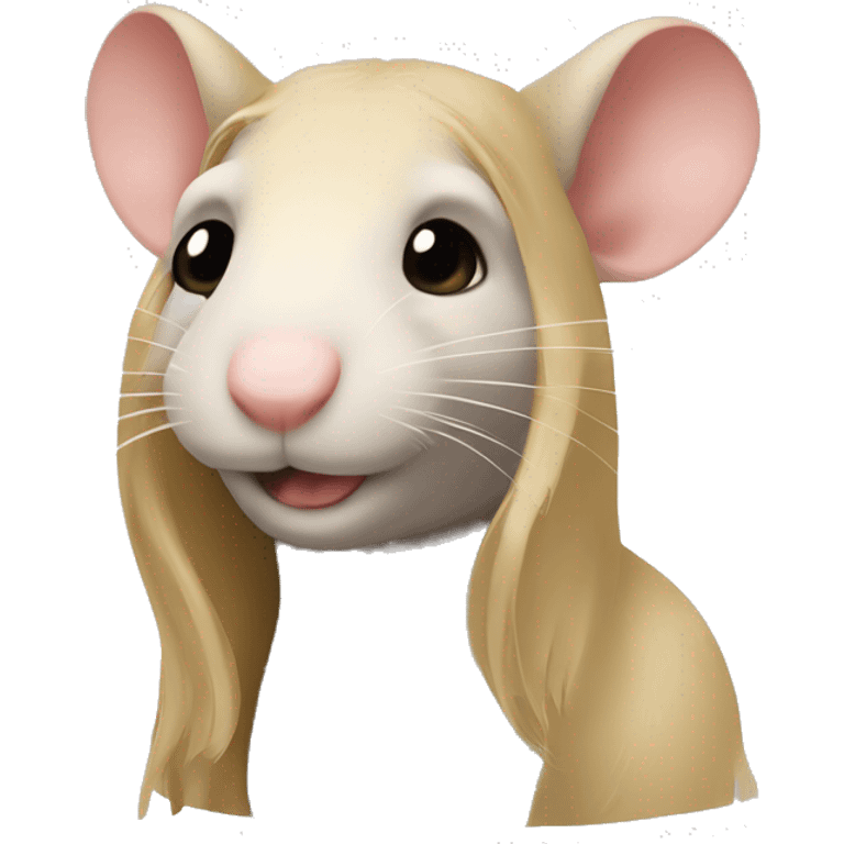 Ratte mit blonden Haaren ￼ emoji