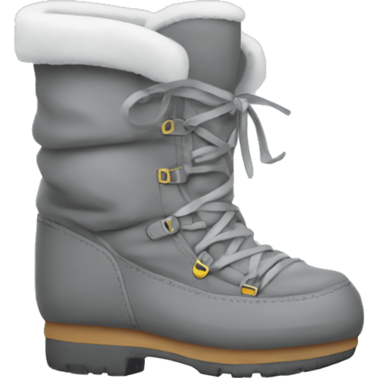 Make some cute grey moon boots  emoji