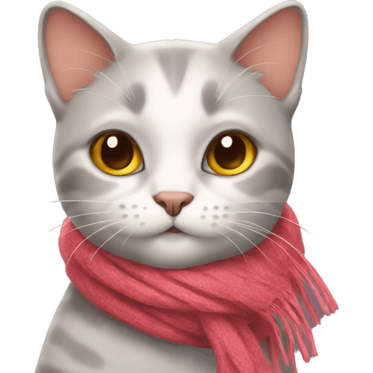 Cat with scarf emoji