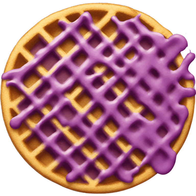 Purple waffle emoji