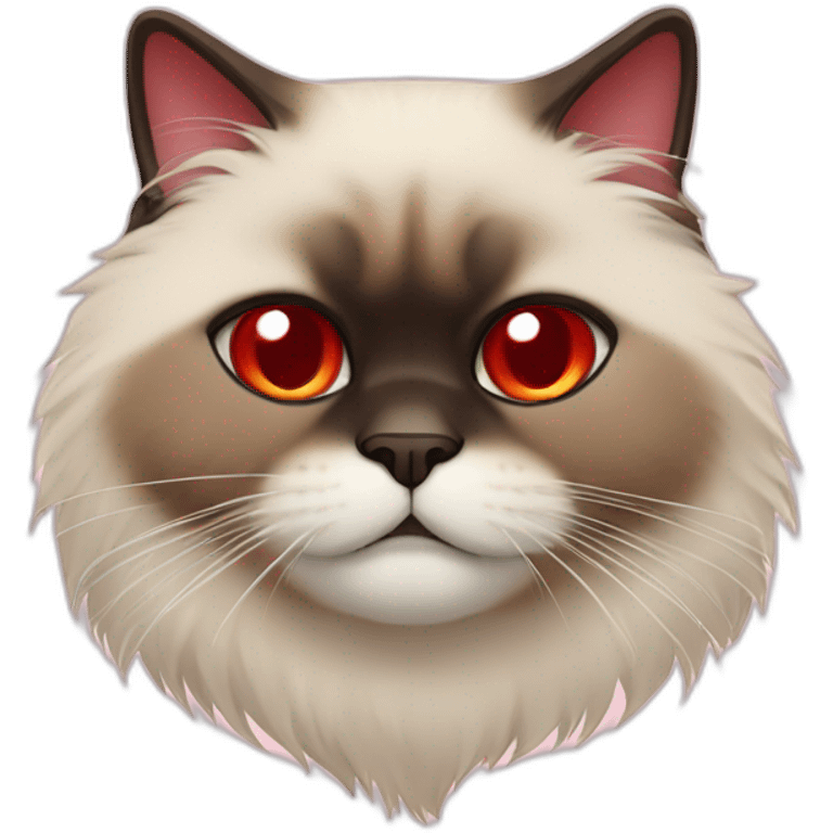 Himalayan cat in red heart emoji