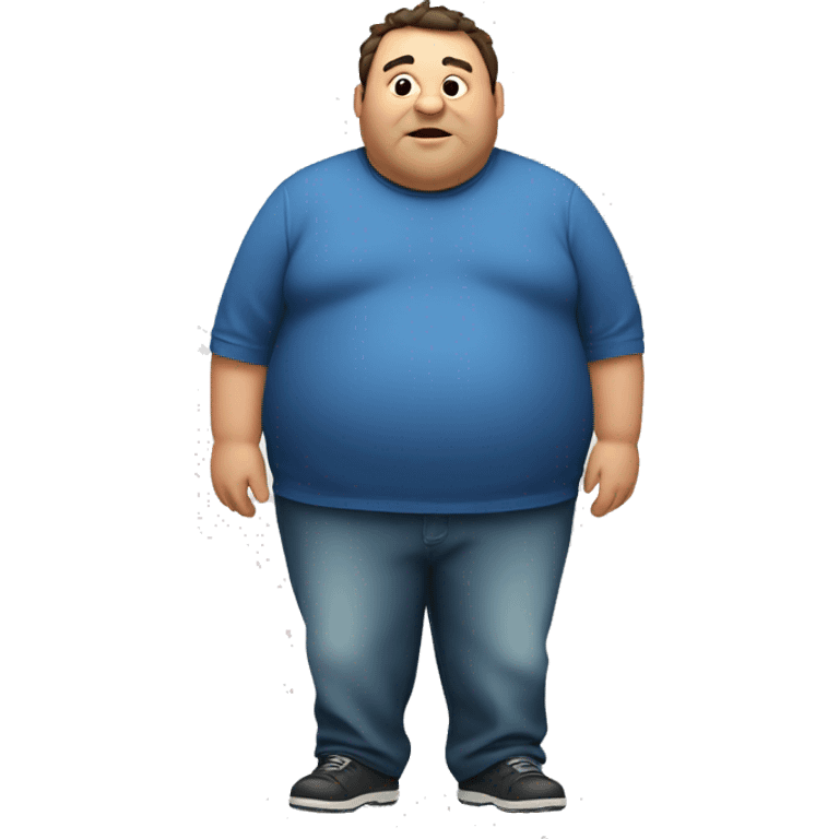 fat guy with a body standing emoji