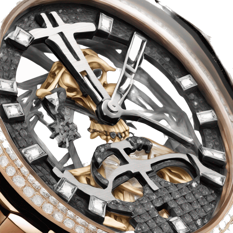 Piguet Royal Oak Skeleton daimond watch emoji