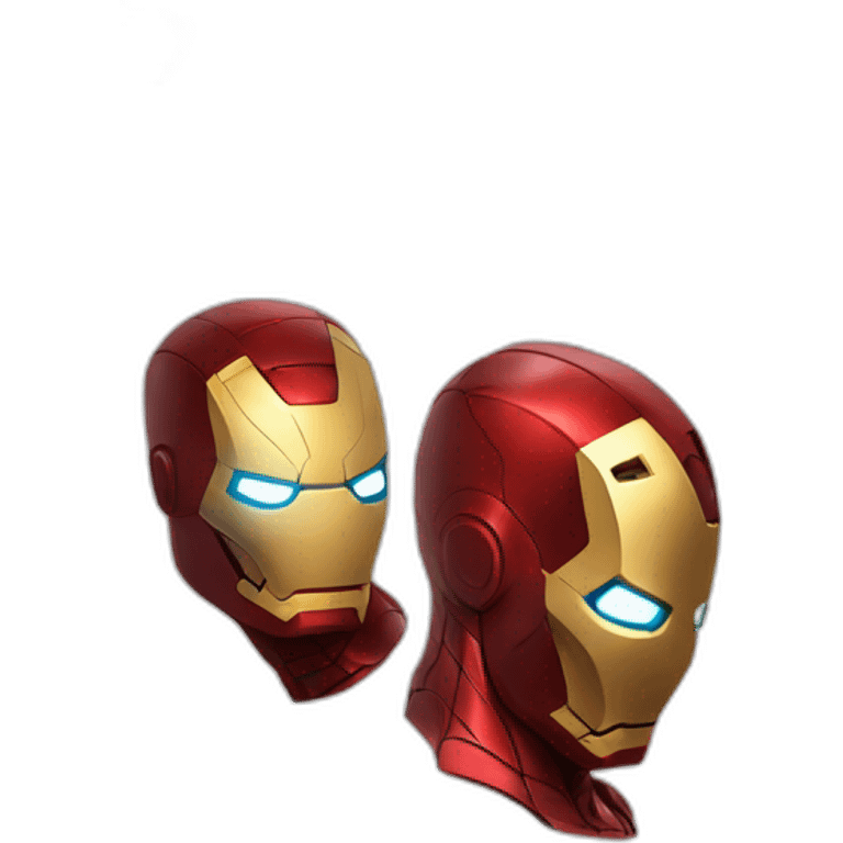 Iron man et spider man a côté emoji