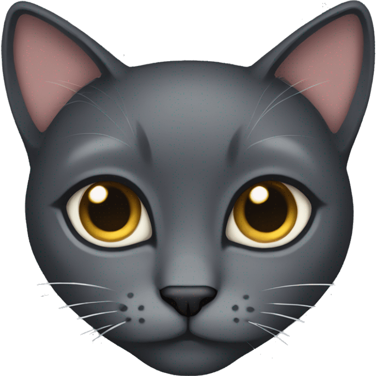 Dark grey cat sassy emoji