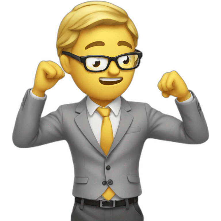 finance bro aggressively dabbing emoji