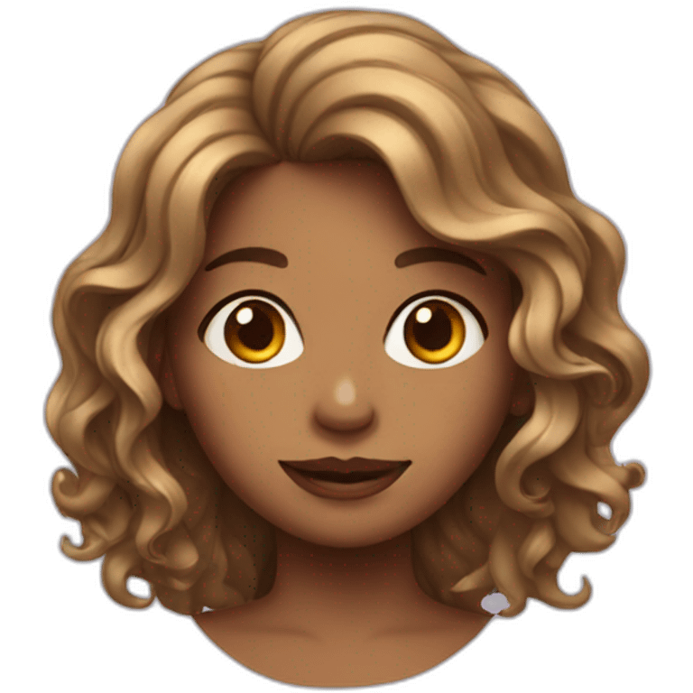 Wavy haired girl  emoji