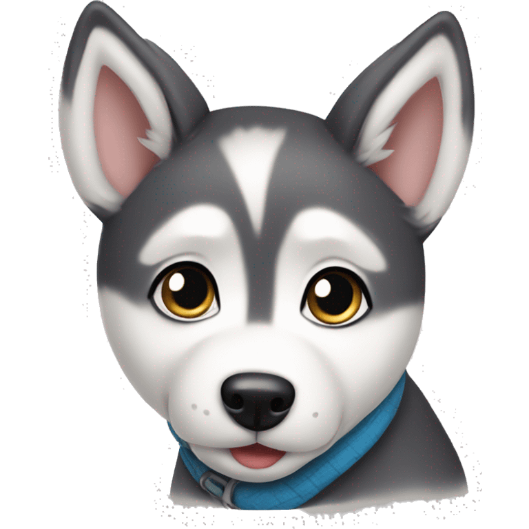 Cute husky ￼ emoji