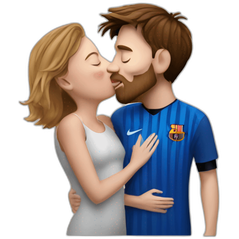 messi kissing margaret tatcher emoji