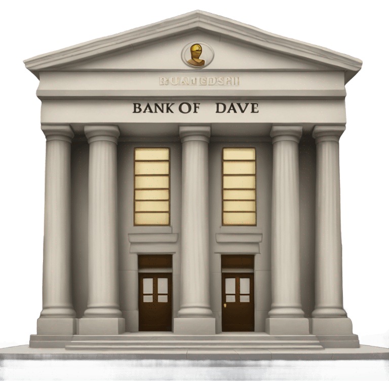 the bank with the inscription bank of Dave emoji