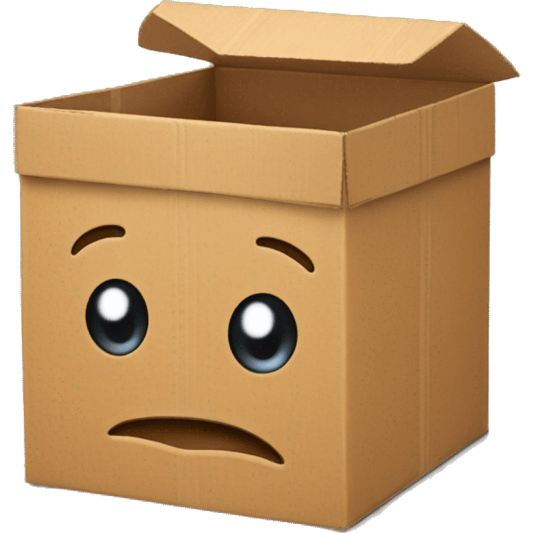 cardboard box shows muscles emoji