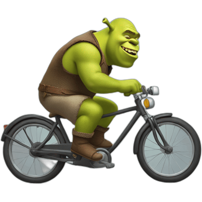 Shrek on a bike emoji