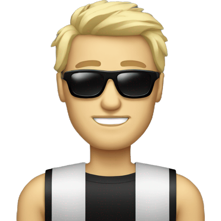 8bit blonde man with black sunglasses emoji