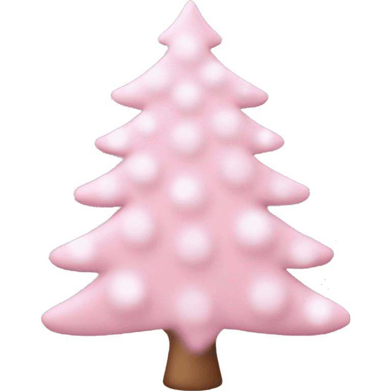 pastel pink christmas tree emoji