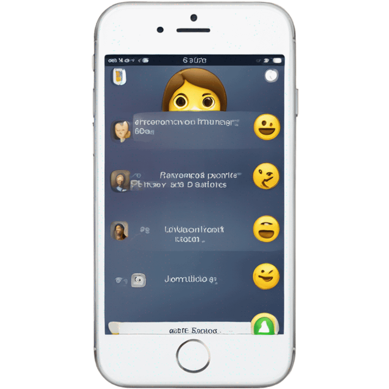 Account information for a mobile app emoji