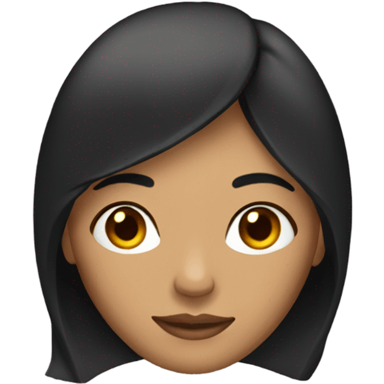 woman with black straight hair and tan skin  emoji